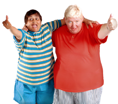 Two people giving thumbs-up gestures.