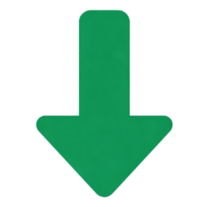A green arrow pointing downward.