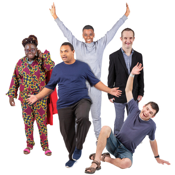 A group of happy young people.