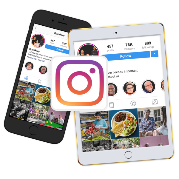A smartphone and an iPad with the Instagram logo displayed between them.