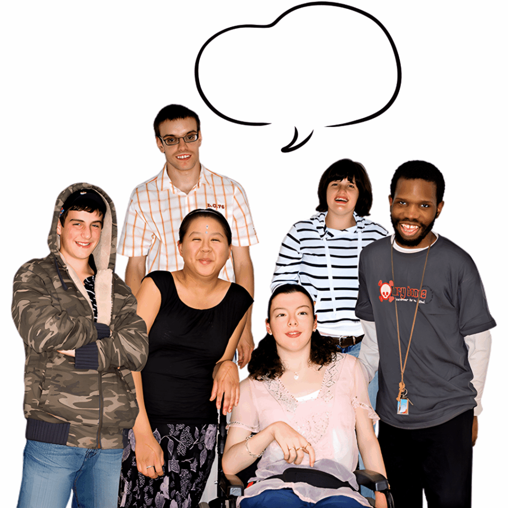 A group of young people smiling 