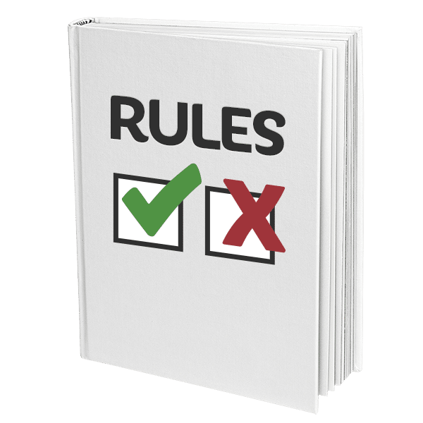 A book titled RULES