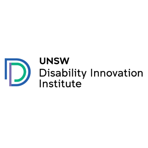 A big D and the letters UNSW Disability Innovation Institute