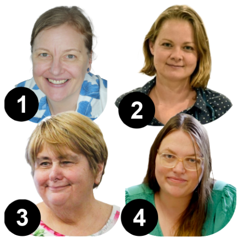 4 women with a number next to them